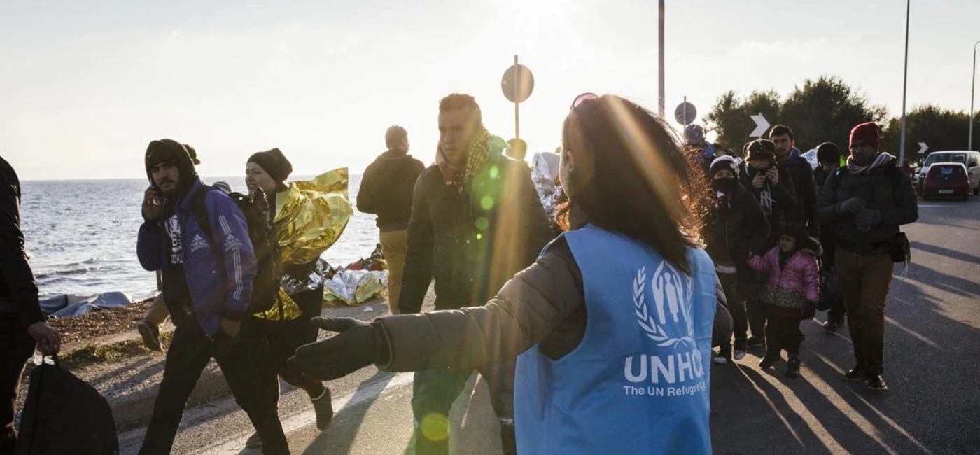 Refugee family